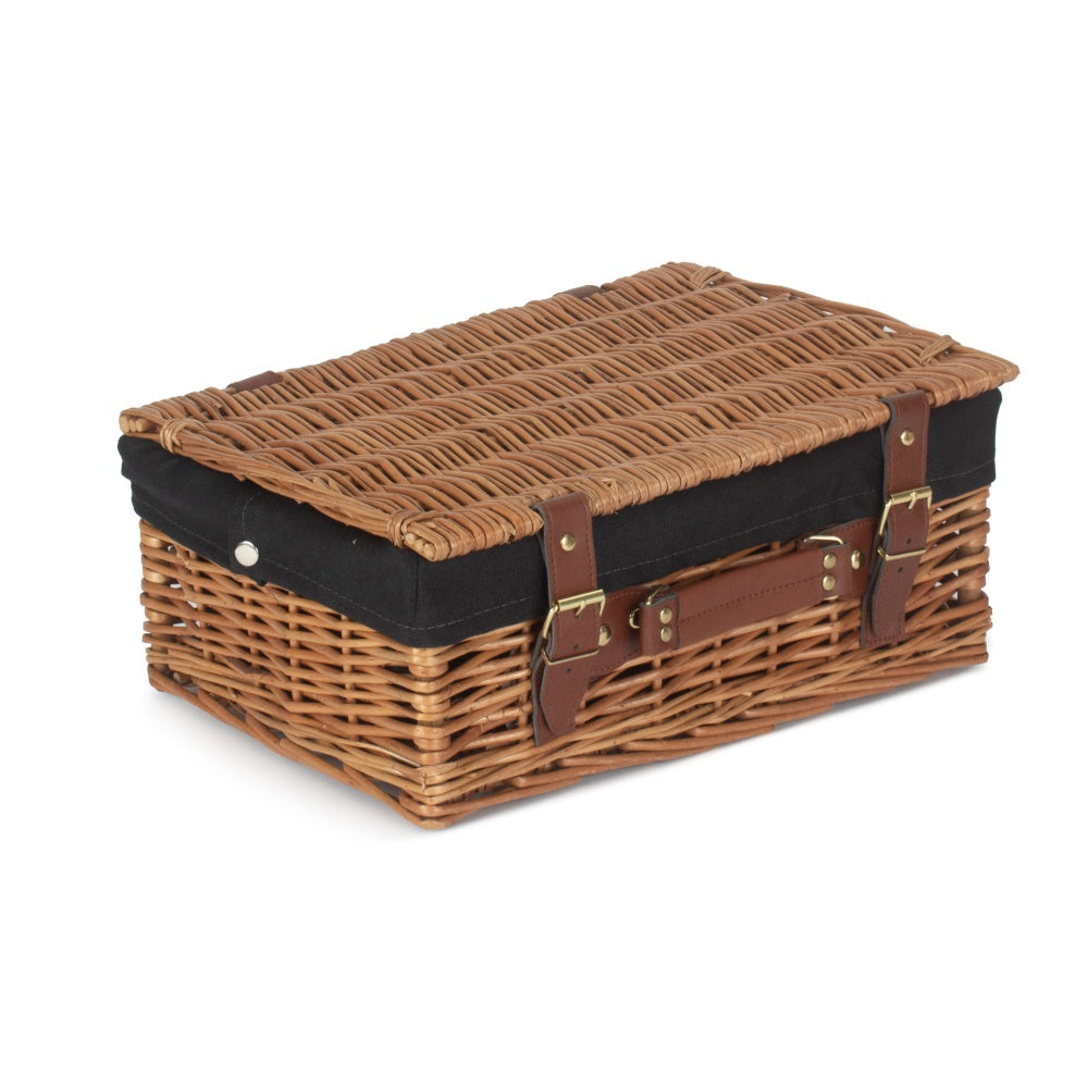 Red Hamper 35cm Light Steamed Wicker Picnic Basket