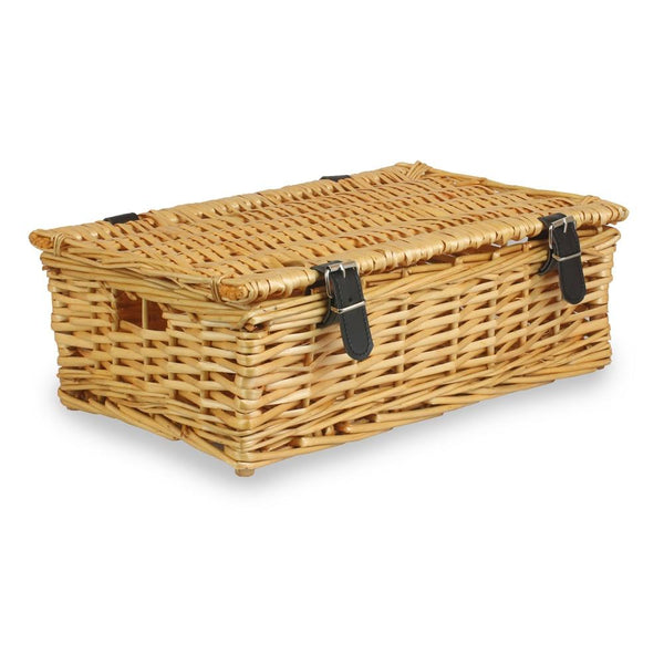 Red Hamper 40cm Empty Wicker Rectangular Gift Basket