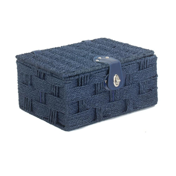 Red Hamper Twisted Blue Paper Picnic Basket