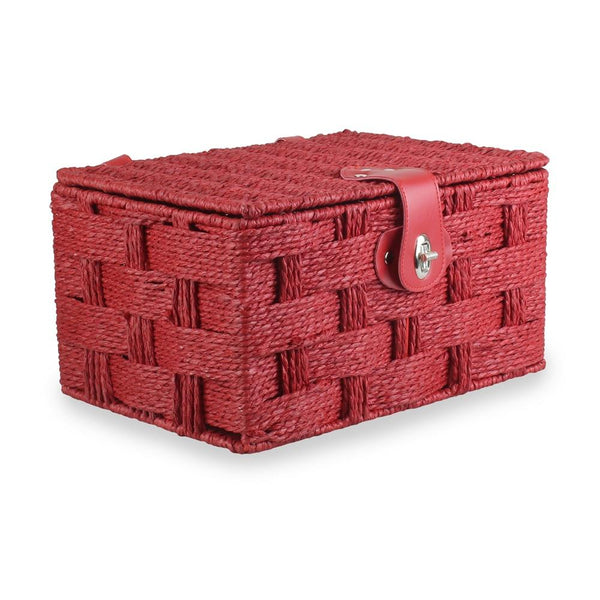 Red Hamper Twisted Red Paper Rope Hamper Basket