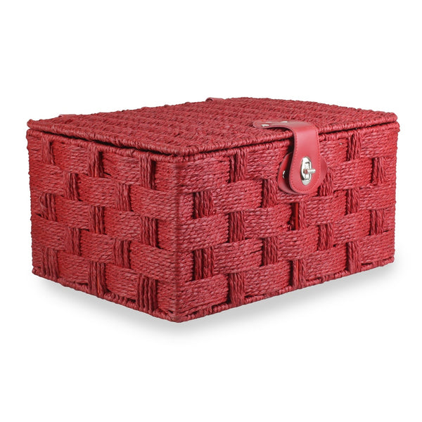 Red Hamper Twisted Red Paper Rope Hamper Basket