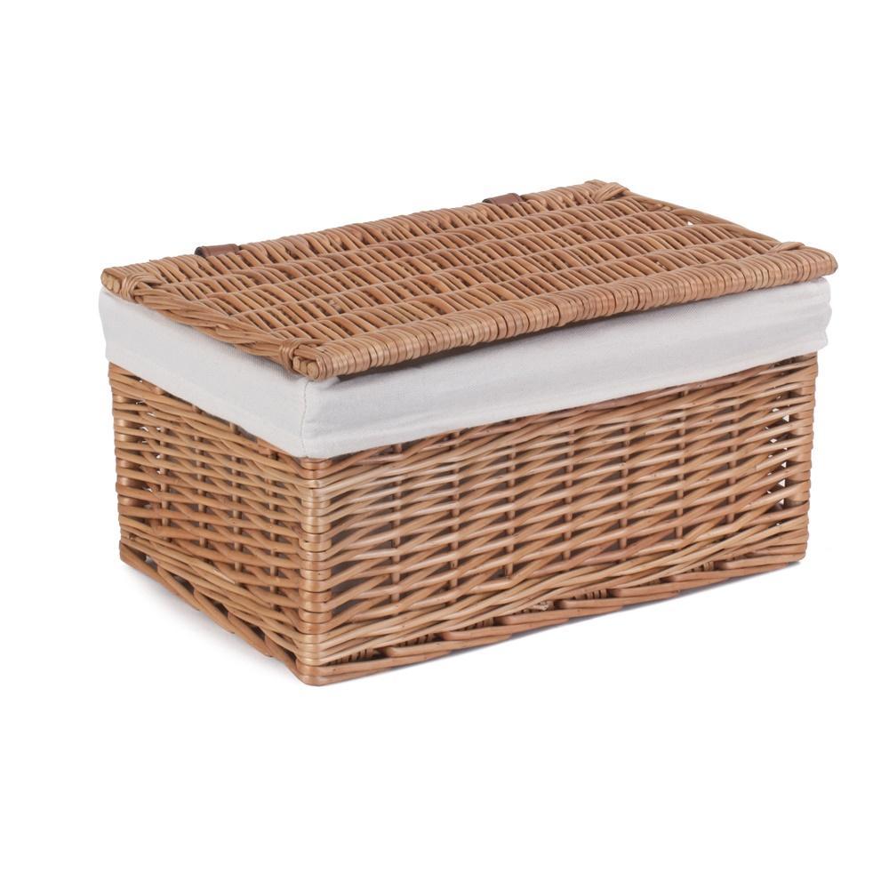 Lined basket with clearance lid