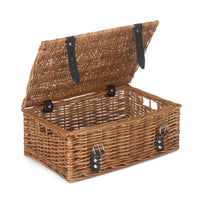 Red Hamper Double Steamed 35cm Empty Wicker Hamper Basket