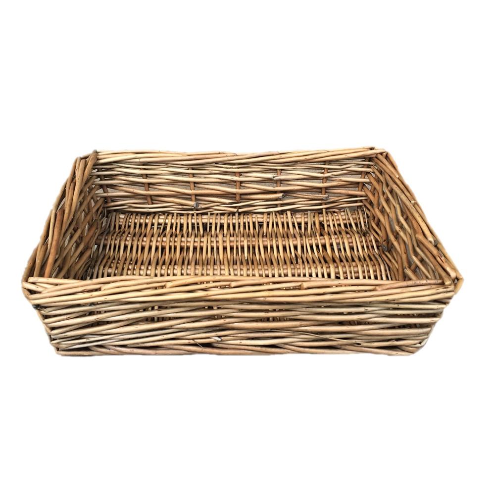 Red Hamper Antique Wash Rectangular Straight Sided Wicker Tray