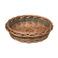 Red Hamper Unpeeled Willow Wicker Round Tray