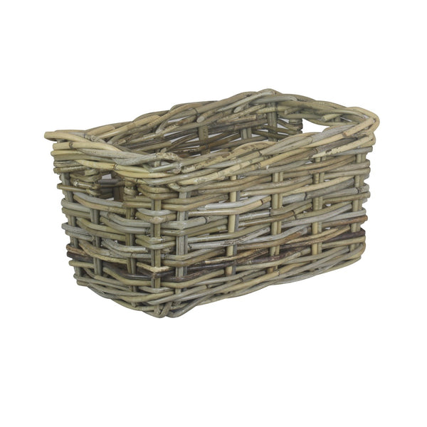 Red Hamper Rectangular Grey Rattan Storage Baskets