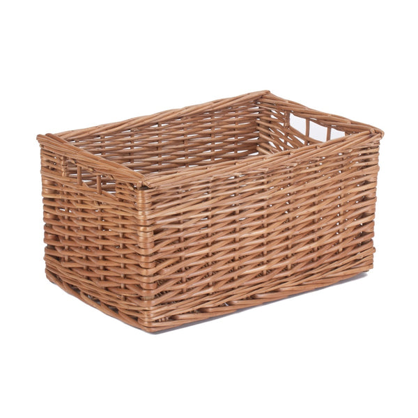 Red Hamper Double Steamed Wicker Storage Basket