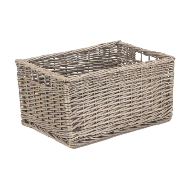 Red Hamper Antique Wash Wicker Storage Basket