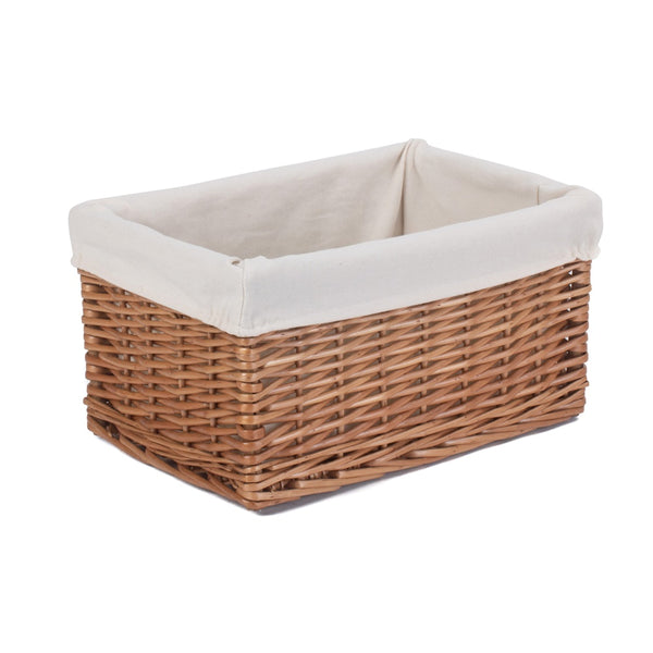 Red Hamper Cotton Lined Double Steamed Storage Wicker Basket